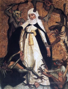 archne sybil Painting - teufel demon daemonium macabre sybil